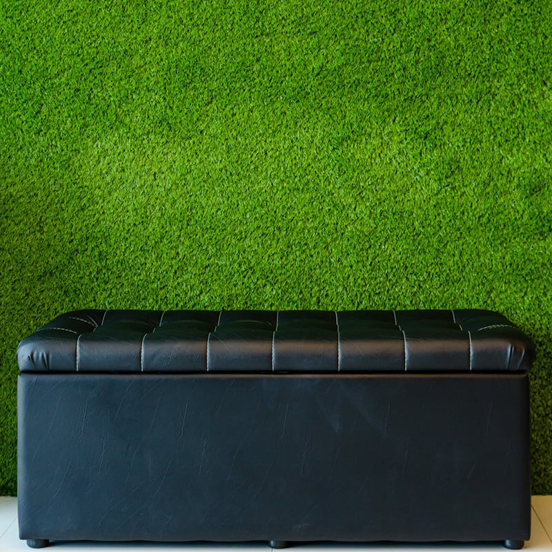 artificial turf on a wall square